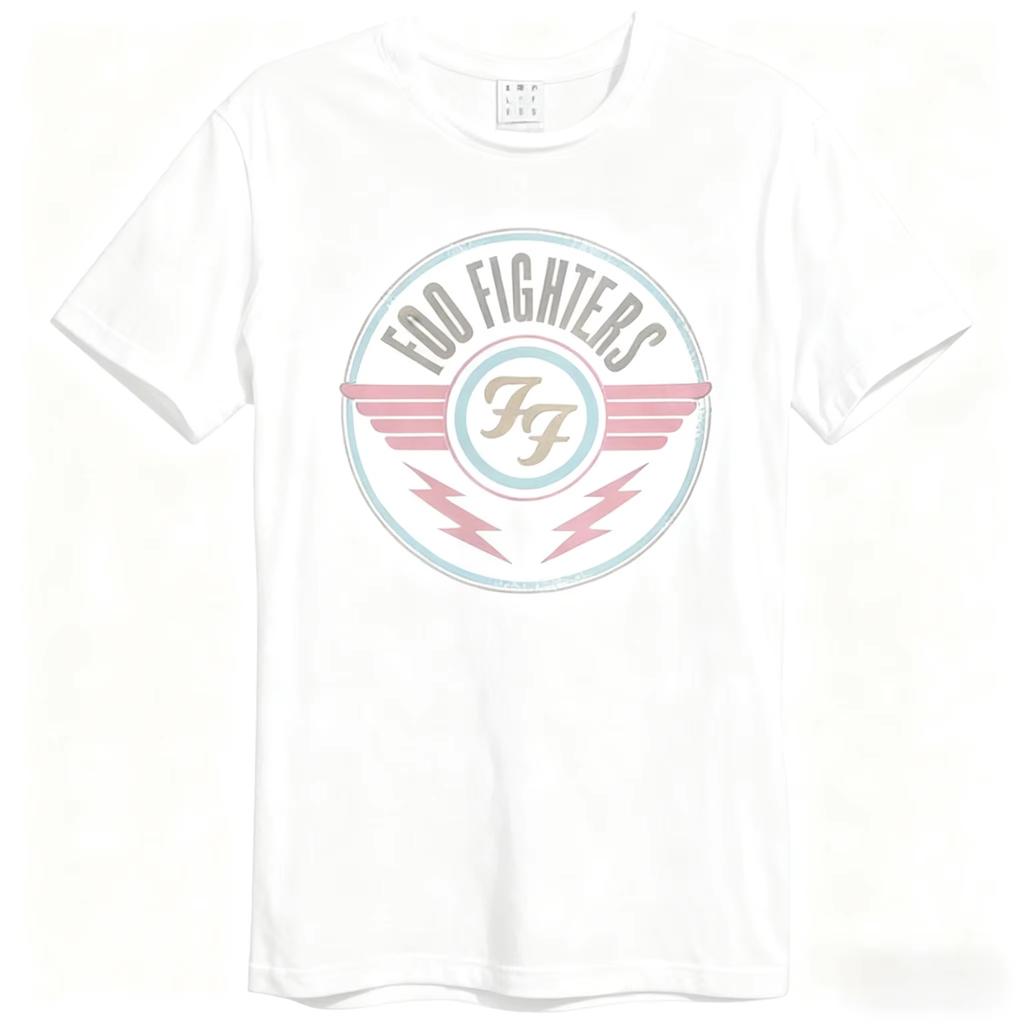 Foo Fighters Short-sleeved T-shirt Round Neck Breathable Street Trend Y2k Harajuku Style Plus Size Streetwear Y2k Short Sleeve Female Male Clothing