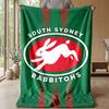 South Sydney Rabbitohs Flannel Fleece Blanket Cozy Warm Throw Blanket For Couch Bed Travel All Season Use