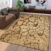 Cracked Earth Pattern Carpet suitable as a non-slip mat for the living room or bedroom sofa