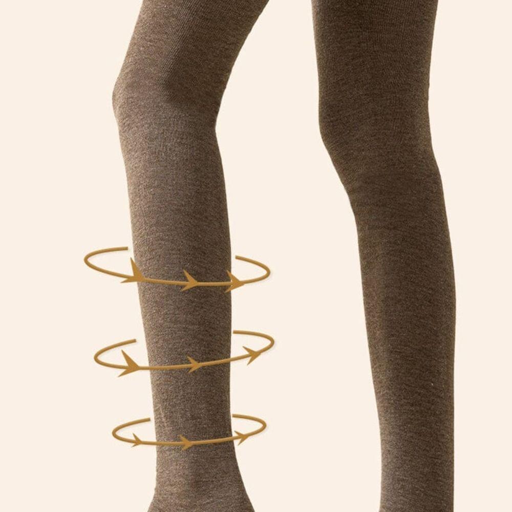Solid Color Thermal High Stockings Thicken Warm Women Winter Compression Stocking