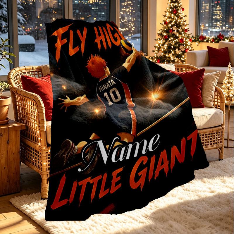 Custom Name Personalized Haikyu Print Blanket, Home Decor, Bedroom, Sofa, Camping, Couch, Gifts for Birthday Christmas