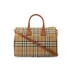 Burberry Vintage Check Leather Bowling Bag Women handbags Classic-Beige Stone-Brown 80713551