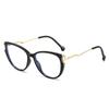 Tr Frame Y2K Cat Eye Anti-Blue Glasses Personalized Tortoiseshell Full Frame Glasses Frame Trendy Wear Flat Glasses