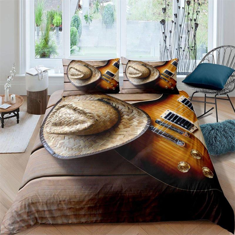 Пододеяльник в стиле вестерн-ковбой, езда на быке и лошади, комплект постельного белья для мальчиков-подростков из микрофибры, фермерский стиль, пододеяльник