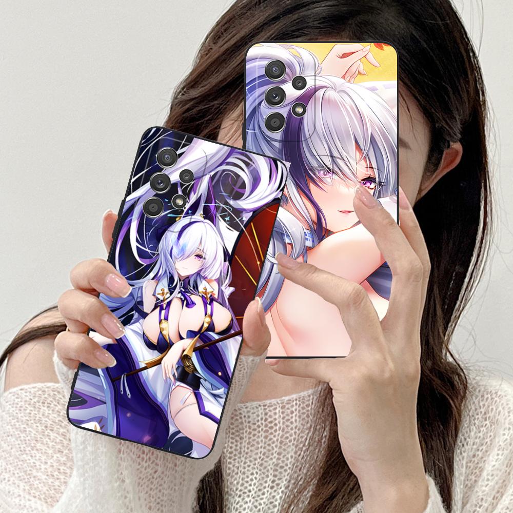 Матовый ТПУ чехол для мобильного телефона Azur Lane Unzen для Samsung Galaxy M55 54 42 35 34 33 32 23 22 15 14 13 12 F55 5G Цветная крышка