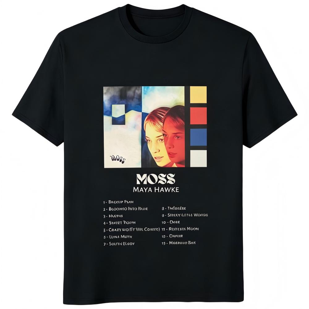 Maya Hawke Moss Album Black T-Shirt