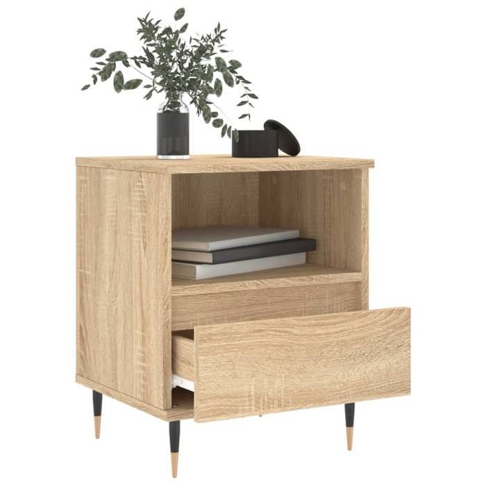 Maison Exclusive - Tables de chevet 2 pcs chêne sonoma 40x35x50 cm bois ingénierie