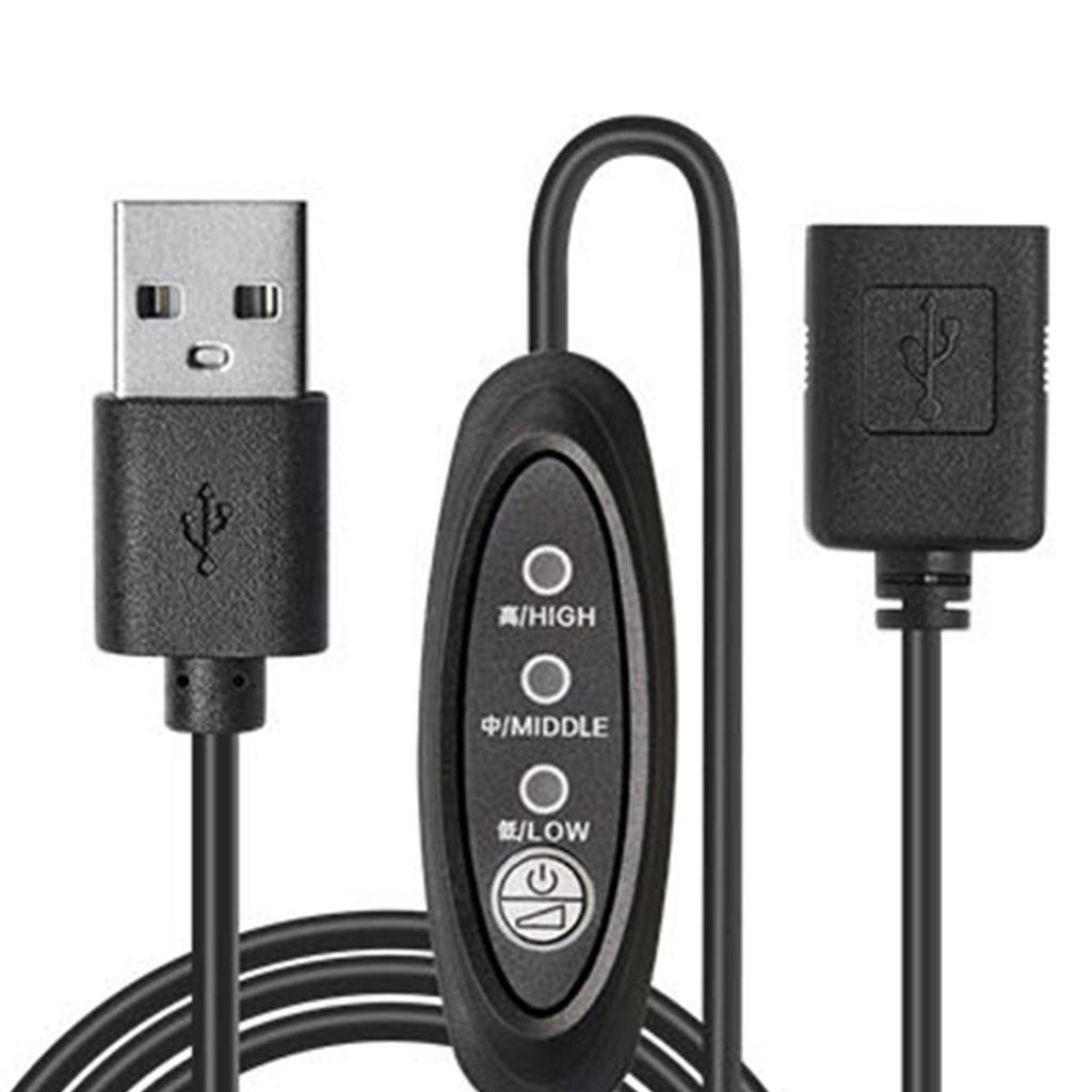 Кабель-регулятор скорости вентилятора, адаптер питания USB 5 В, 3 скорости, регулируемый USB-адаптер вентилятора, соединительный кабель для настольного вентилятора