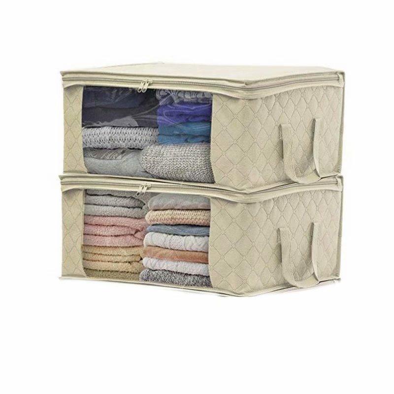 1/2/3Pcs Clothing Wardrobe Organizer Bag Clothes Blanket Quilt Closet Box Bag Home Foldable Storage