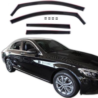Дефлекторы на окна - Mercedes C-Class W205 (2014-2021) Седан 4 двери - Аэродинамические - Тонированные - Легкая установка