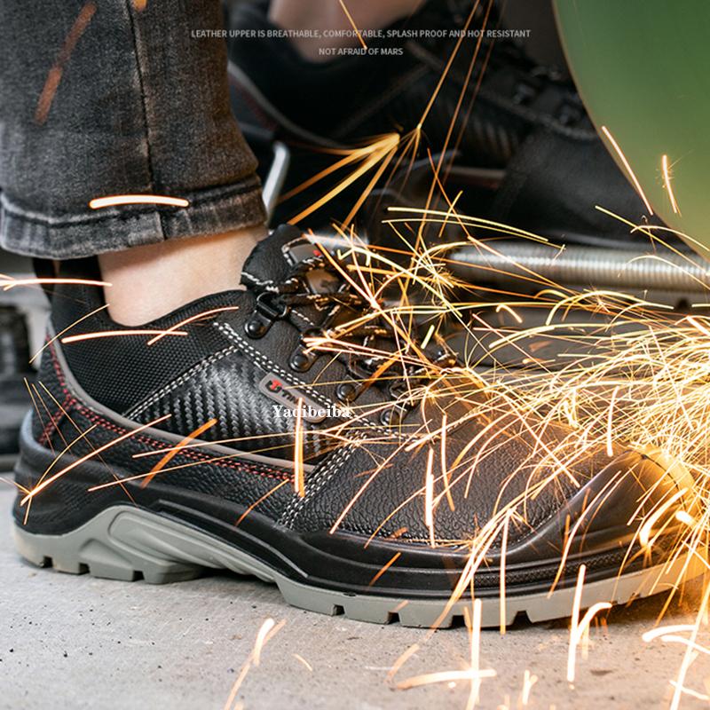 Рабочие ботинки сварщика, мужская защитная обувь, неразрушимая обувь с защитой от проколов, мужские защитные ботинки со стальным носком, мужские рабочие кроссовки, обувь