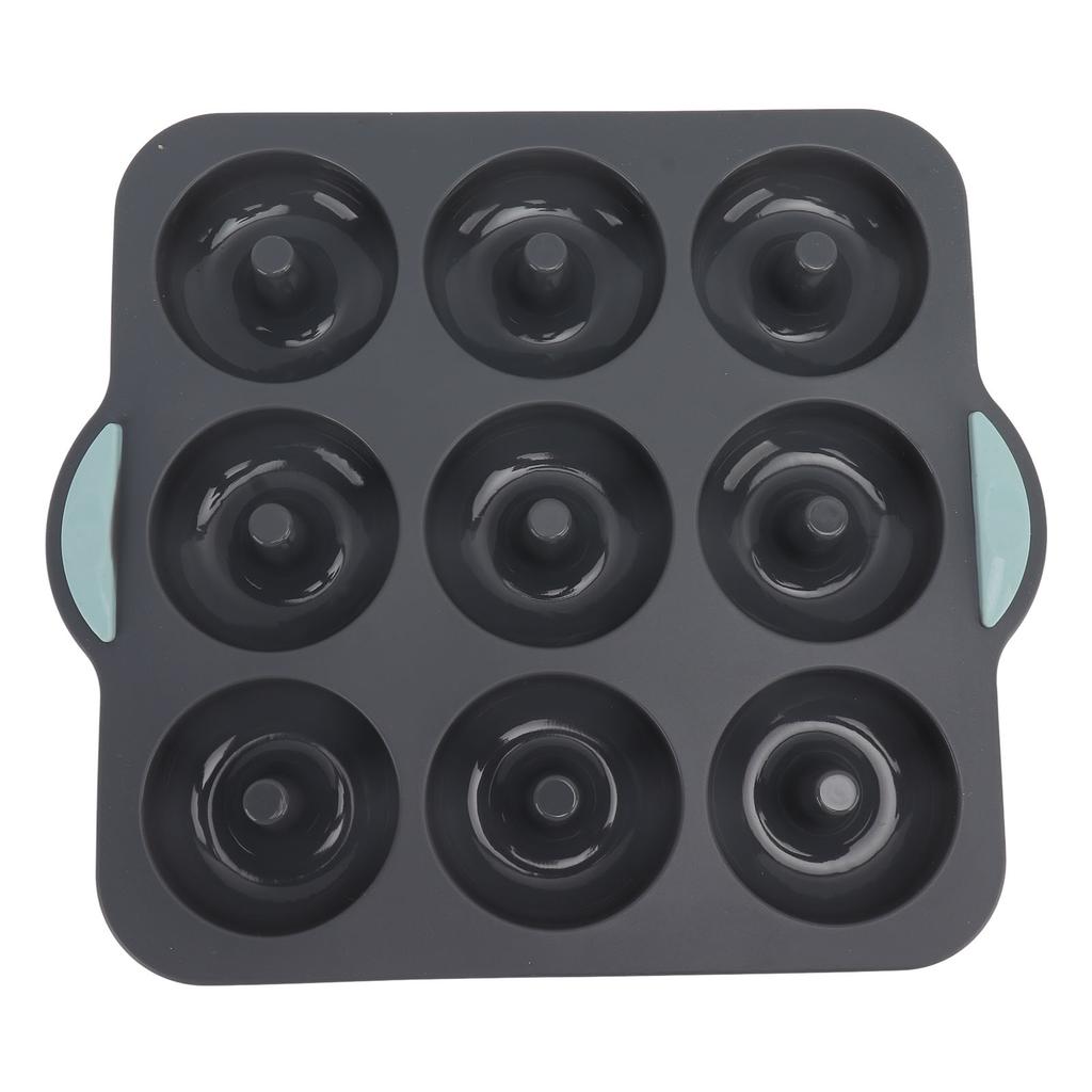 Silicone Donut Mold 9 Cavity Prevents Stick Safe Heat Resistance Doughnut Pan Set for Cake Biscuit Bagels Muffins