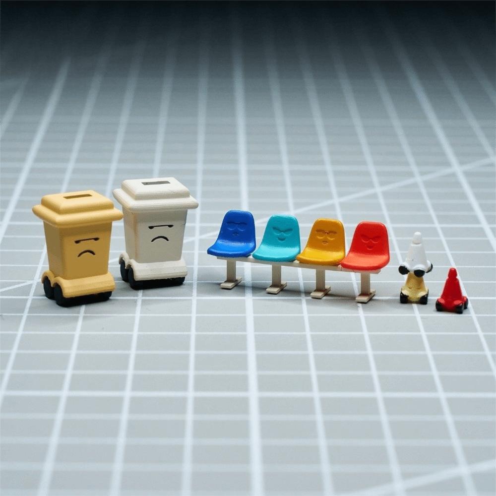 Traffic Cone Road Traffic Facilities Traffic Barriers Miniature Scene Model Display Resin Model