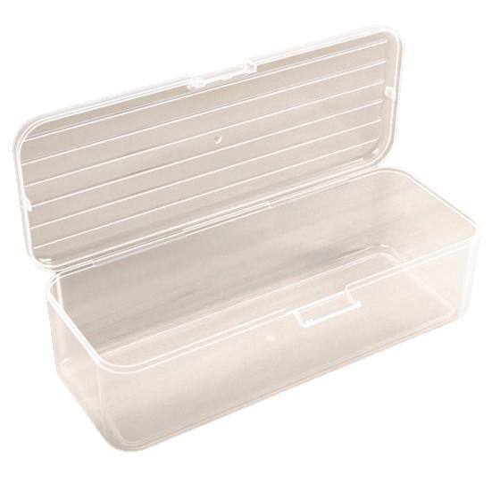 Пенал большой емкости, компактный прозрачный пластиковый ящик для хранения для дома, школы, офиса