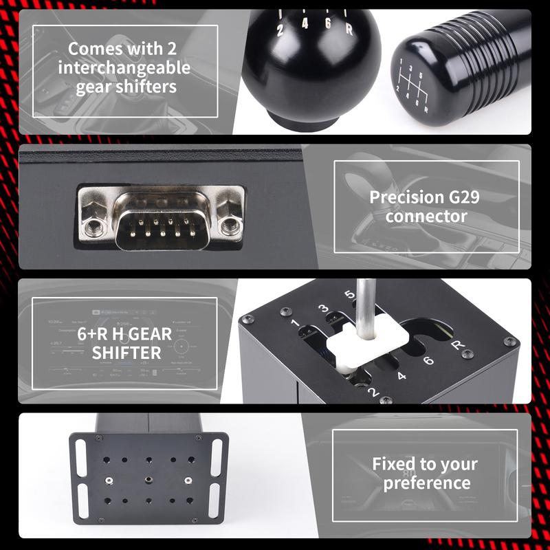 PS4 PS5 PC USB H-образная кулиса 6+R Для Logitech G29 Для ETS2 Simracing С функцией последовательного переключения Симулятор