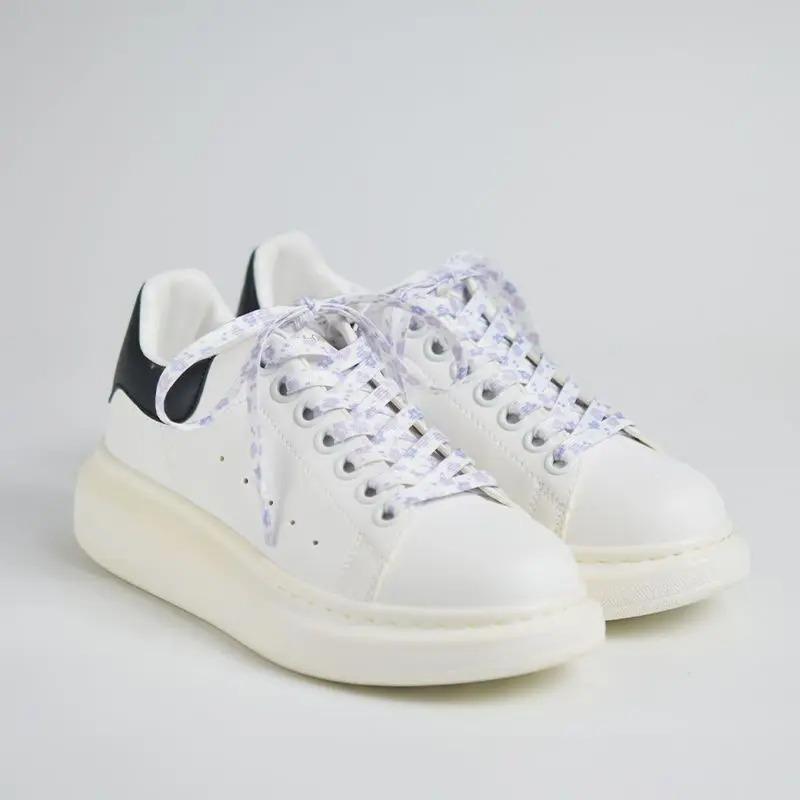 1 Pair Flat Shoes Printed Shoelaces Little White Shoes Shoelace Canvas Shoes Casual Shoelaces Length 80/100/120/140/160cm
