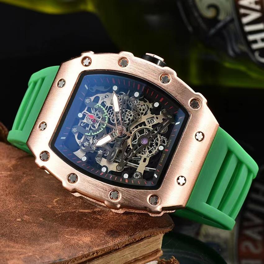 Самые продаваемые новые мужские часы Richard Skeleton Barrel Sport