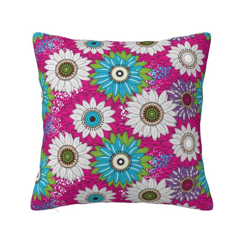 Ethnic Tribal Geometric Ankara African Print Throw Pillow Case cm for Living Room Cushion Cover Velvet Polyester Pillowcase