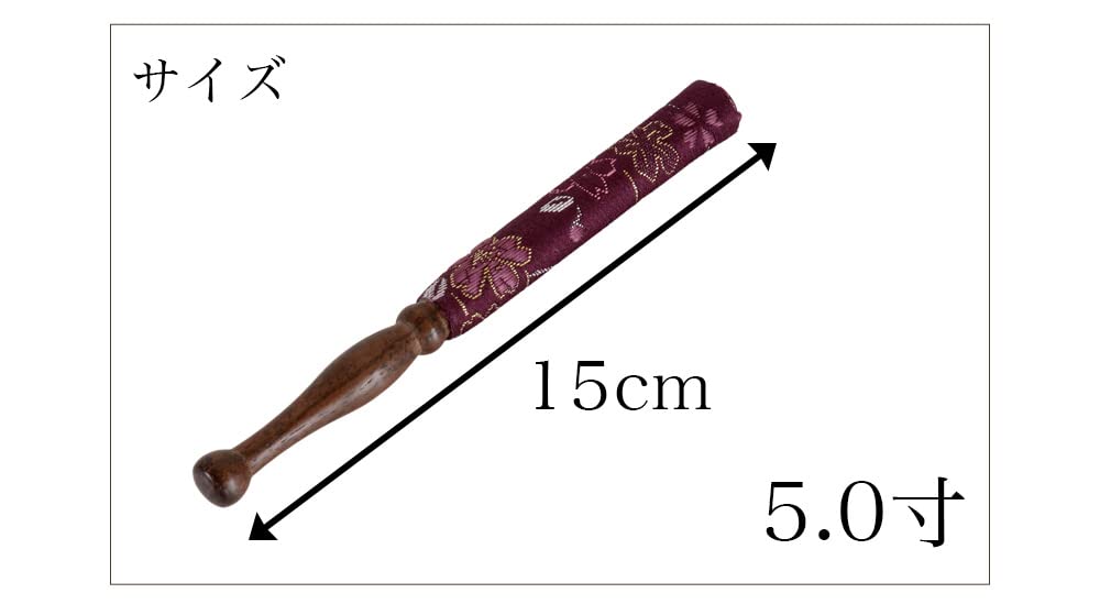 Naamukuma-chan Koubou Bell Stick, Sakura Pattern, 5 Sun (approx. 15cm long), Pink