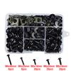 195Pcs Black Aluminum Motorcycle Fairing Bolts Kit Windscreen Screws Fastener