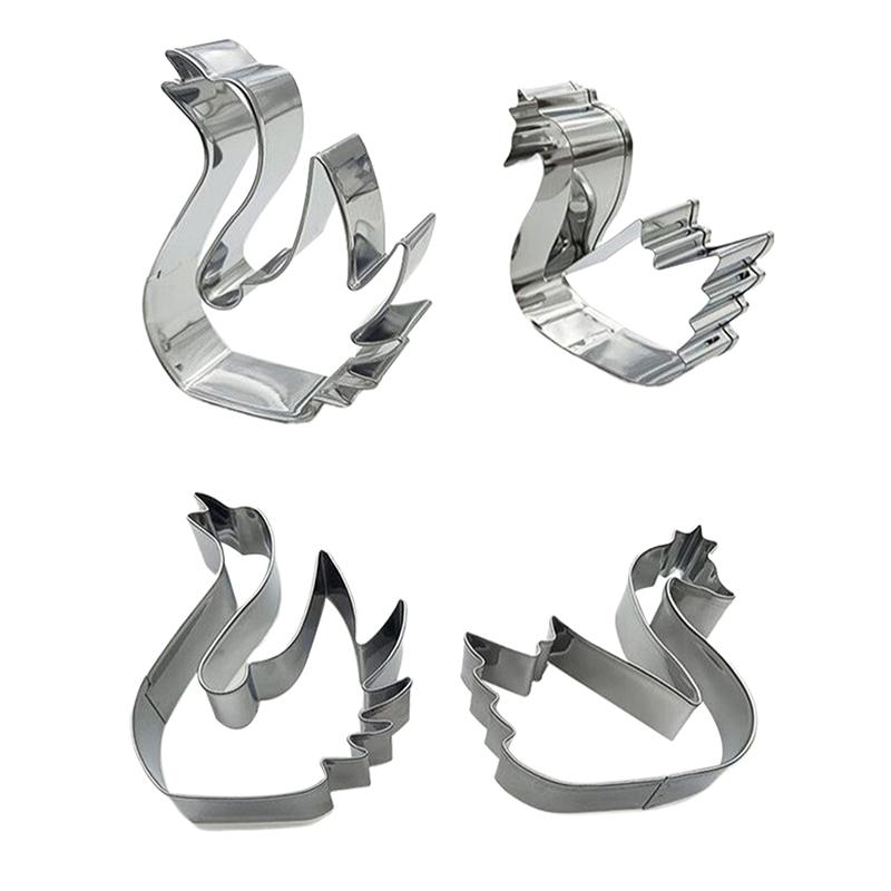 1/2 шт. формочки для печенья для детей в форме лебедя, 3D-формы для выпечки, форма для тиснения печенья, формочка для печенья в форме животного-крекера