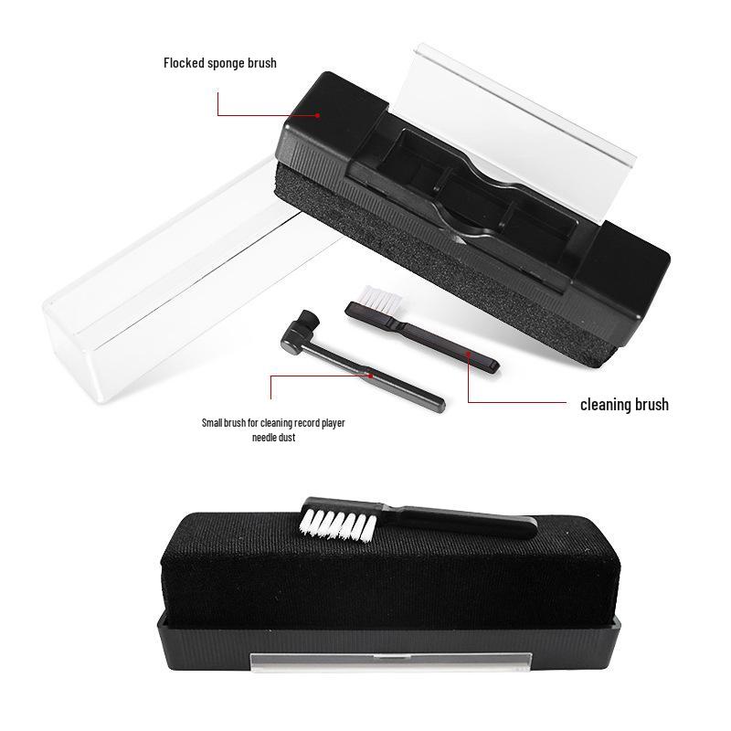 Retro Vinyl Record Player & Stylus Cleaning Brush