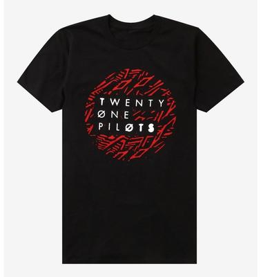 Футболка Twenty One Pilots Красный Круг Унисекс Размер S-5XL Фанмейд Унисекс Футболка
