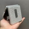 Чехол для Samsung Galaxy Z Flip 7 Модный Цветочный Принт Текстура ПУ Кожа С Подставкой Чехол для Телефона Нескользящий Пылезащитный Бампер