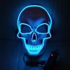Halloween Horror Scary Ghost Head Clown Bar Dj Nightclub Led Cold Light Mask White Skull Glowing Ghost Face