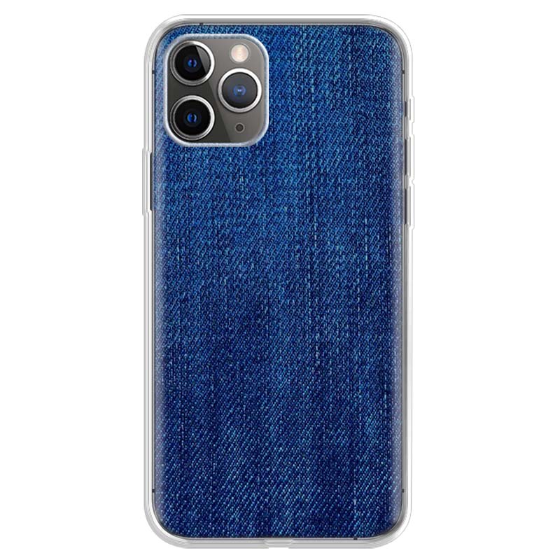 Джинсы Ковбойские Деним с принтом Чехол для Телефона Для iPhone 17 Air 11 13 Mini 14 15 Plus 16 12 Pro Max 16E SE 7 8 Узор Мягкий ТПУ Задняя Крышка