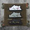 3D three-dimensional cute cat Velcro stamp PVC plastic armband bag sticker clap cat expression cat creative magic stamp
