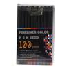 100pcs Fine Tip Pens Water Soluble Pigments Glossy Writing Vivid Bright Color DIY Making Fineliner