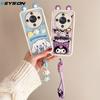 KEYSION Cute Ear 3D Cartoon Case for HONOR X9b 5G with Bracelet Soft Silicone Shockproof Phone Cover for Huawei Magic 6 Lite 5G