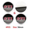 VW 4PCS Car Wheel Center Hub Cap Logo Sticker Emblem Badge Cover For VW Volkswagen Polo Golf Passat Tiguan Jetta Touareg Magotan EQ1