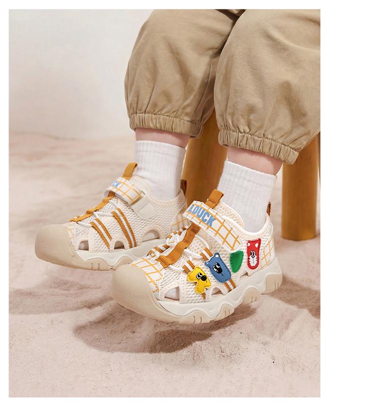 B. Duck Little Yellow Duck Children's Shoes 2026 Summer Breathable New Functional Shoes Children's Sandals