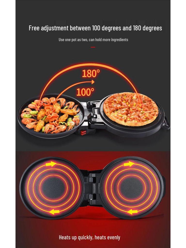 Электрическая блинница с автоматическим контролем температуры, антипригарная, двусторонняя, от старого бренда