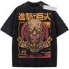 Summer Mens Black Washed T  Shirt Attack on Titan Colossal Titan  High  Quality Fabric for Casual Shopping