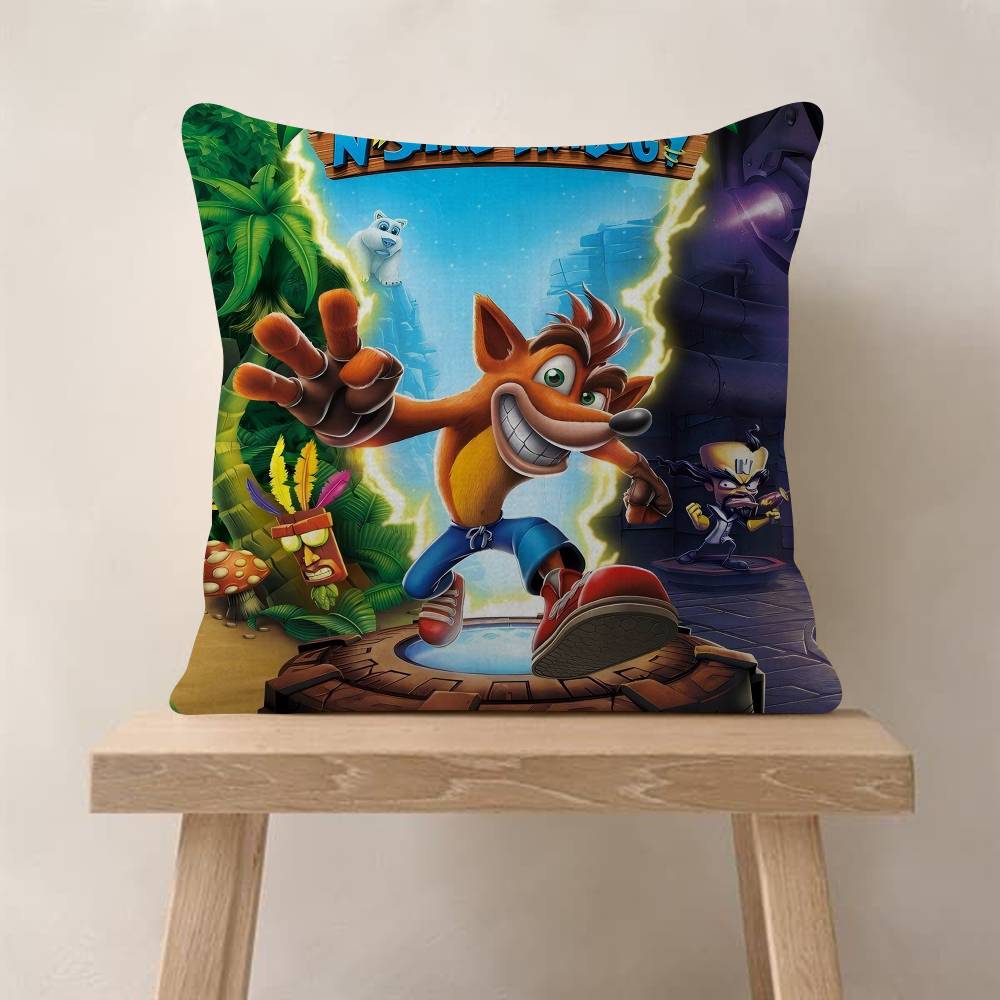 Игровой CCrash Bandicoots Наволочка Дизайн Чехла для Подушки Декор Праздничный Декор