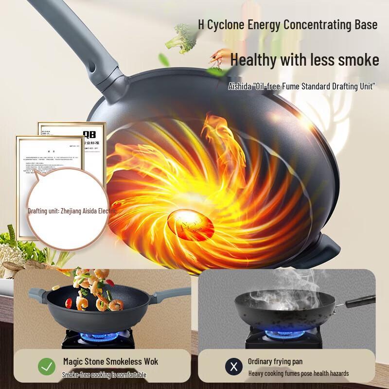 ASD 34cm Non-stick Aluminum Alloy Wok