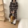 Womens Double-Sided Wool Coat 2026 Winter Mid-Length Relaxed Fit Korean Style Tweed Overcoat Petite