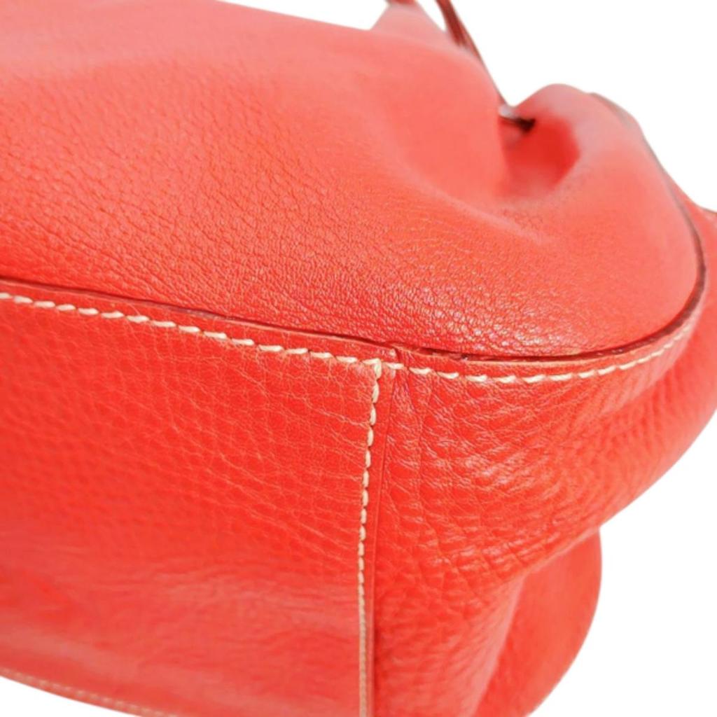 Kate Spade Drawstring type Handbag leather Red Women Used