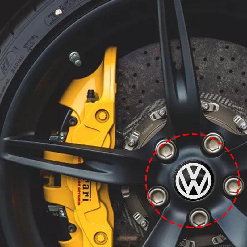 4 шт. 56 мм Наклейки на колеса автомобиля Центральная заглушка ступицы Значок эмблемы автомобиля Наклейка для Volkswagen GTI R-Line R Polo T5 Golf Passat Scirocco