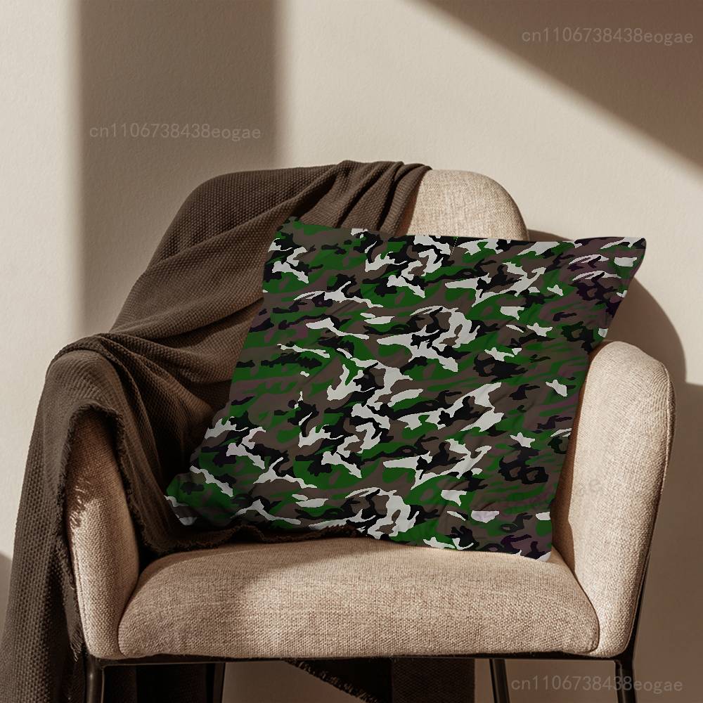 Чехол на декоративную подушку с рисунком Flecktarn Camo Для 45x45см,55x55см,30x30см Для украшения дома, спальни и как защита