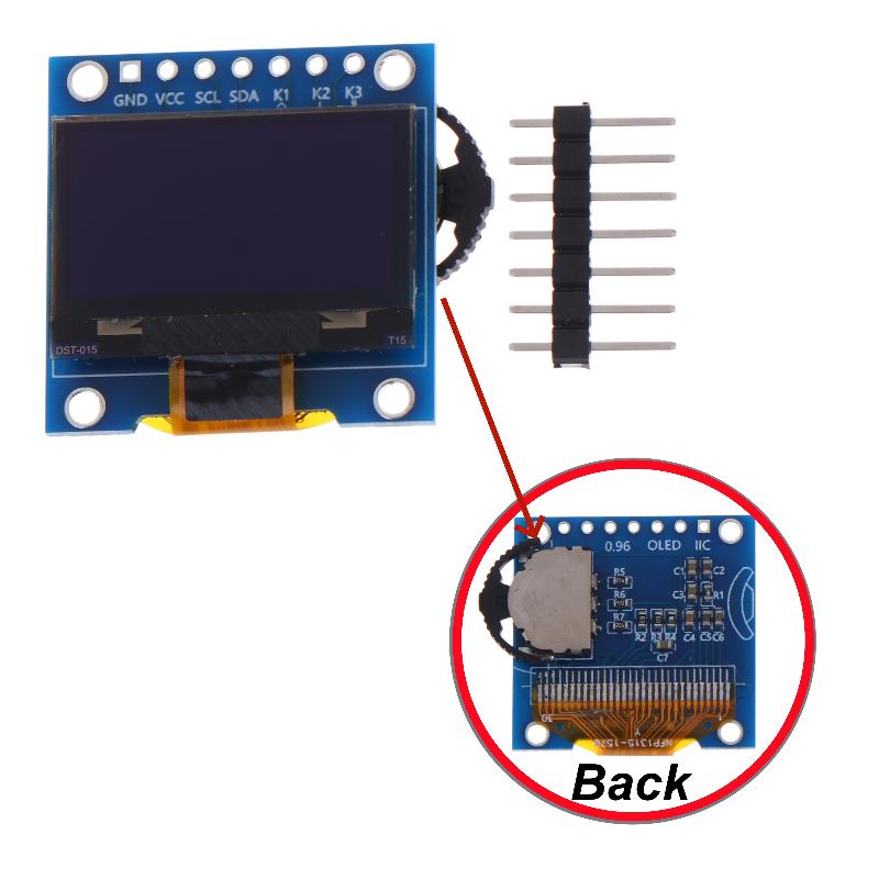0.96 Inch OLED Screen SSD1306 Module Set With EC11 Rotary Encoder for Industrial Equipment Custom Control Interface