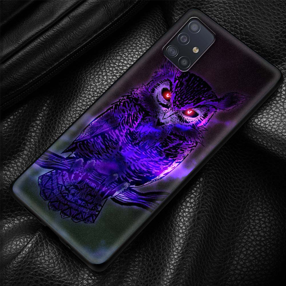 Soft Phone Case for Samsung Galaxy A21S A51 A71 A12 A50 A70 A31 A41 A02S A72 Shockproof Coque Shell Fashion Cartoon Owl