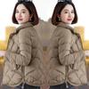 Зимняя пуховая куртка Женская короткая куртка В западном стиле Для женщин среднего и пожилого возраста Осенне-зимняя стеганая куртка Большого размера Стеганая куртка