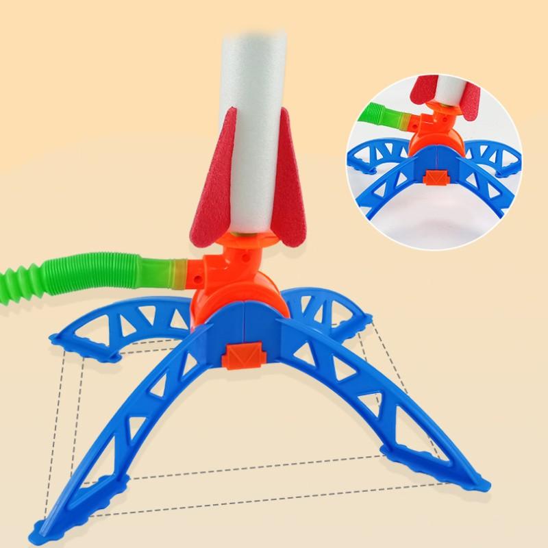 Творческая вспышка ракета Детская пусковая установка для улицы Педальный насос Игрушки Спортивный детский подарок Воздушная ракета 1 комплект Интерактивные игрушки