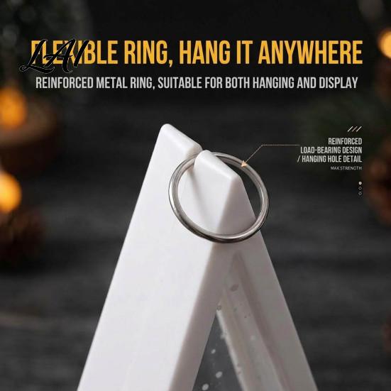 Led Tabletop Decoration Christmas House Shaped LED Candle Lantern Flameless Electric Hanging Night Light with Indoor Festive Lighting Santa