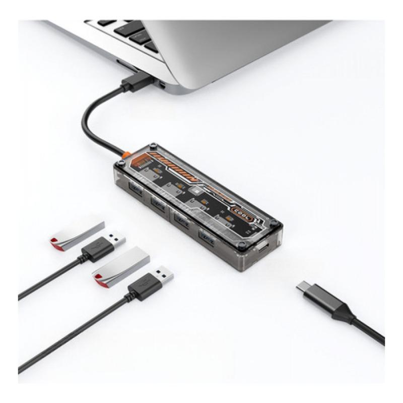 Basic 5 In 1 Usb A Usb C Hub Dock For Computer Phone Multi-Functional Usb 3.0 Network Usb Hub Type C Dock Extender