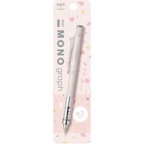 Tombow MONO Graph Mechanical Pencil 0.3mm Sheer Stone Limited Edition Pencil Women's Stationery Stationery Women Light Color Stone Pattern Loose Cute
